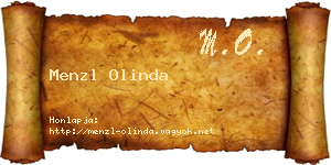 Menzl Olinda névjegykártya